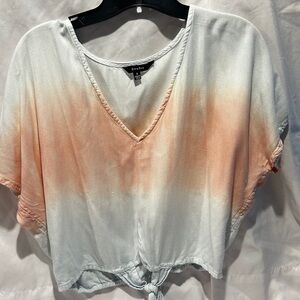 Gradient V-Neck Blouse